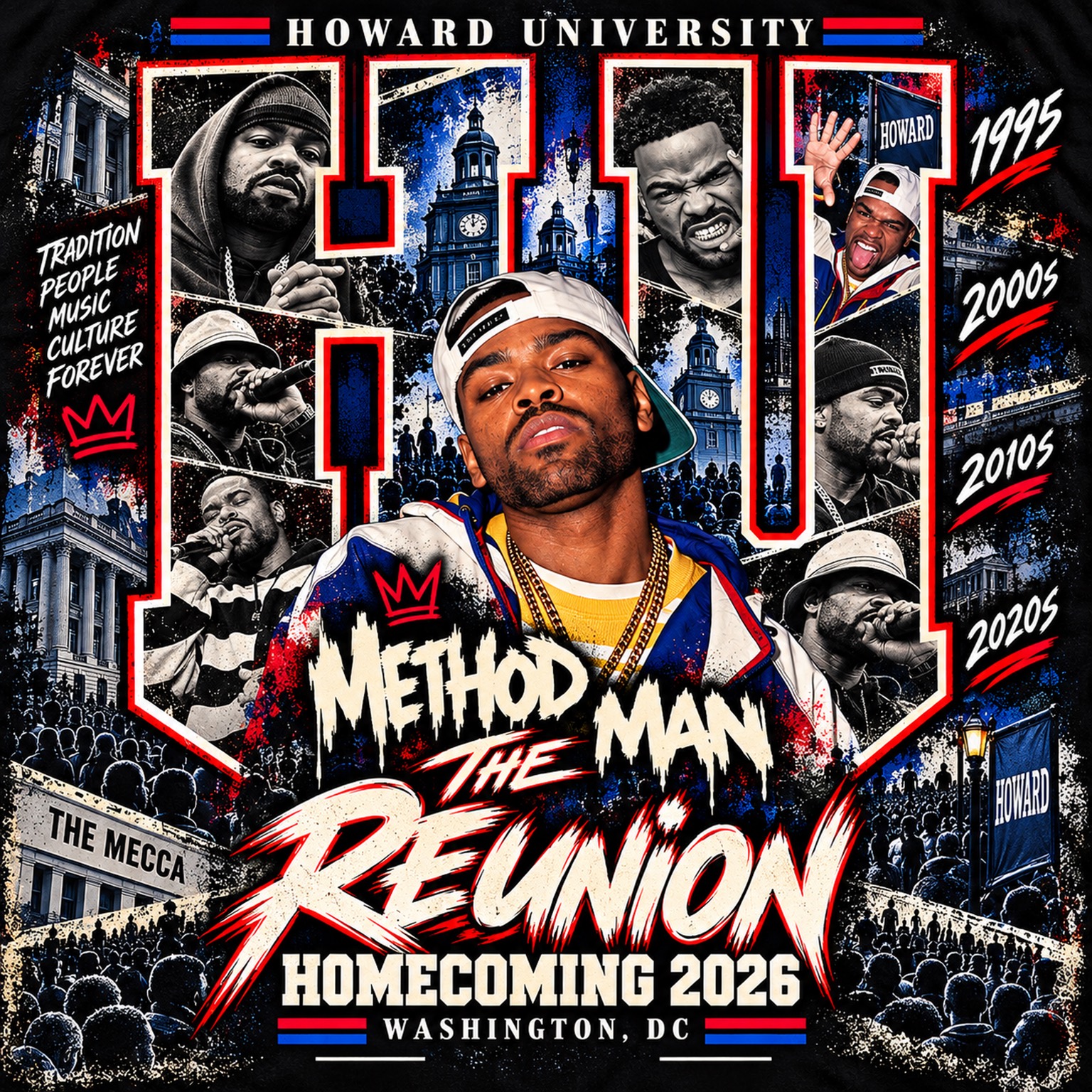Howard University HU Method Man Reunion Homecoming 2026 artwork